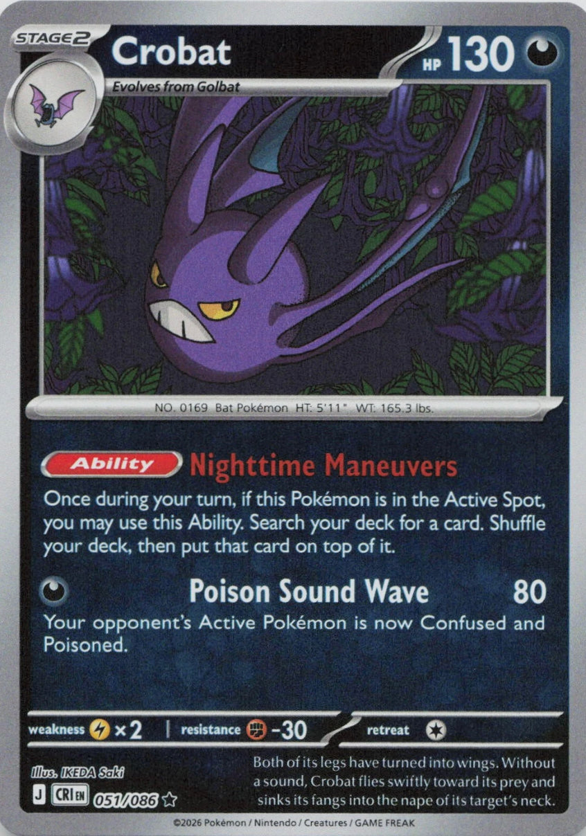 Chaos Rising Crobat #051/86 reverse holo